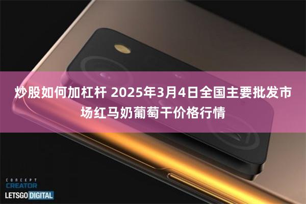 炒股如何加杠杆 2025年3月4日全国主要批发市场红马奶葡萄干价格行情